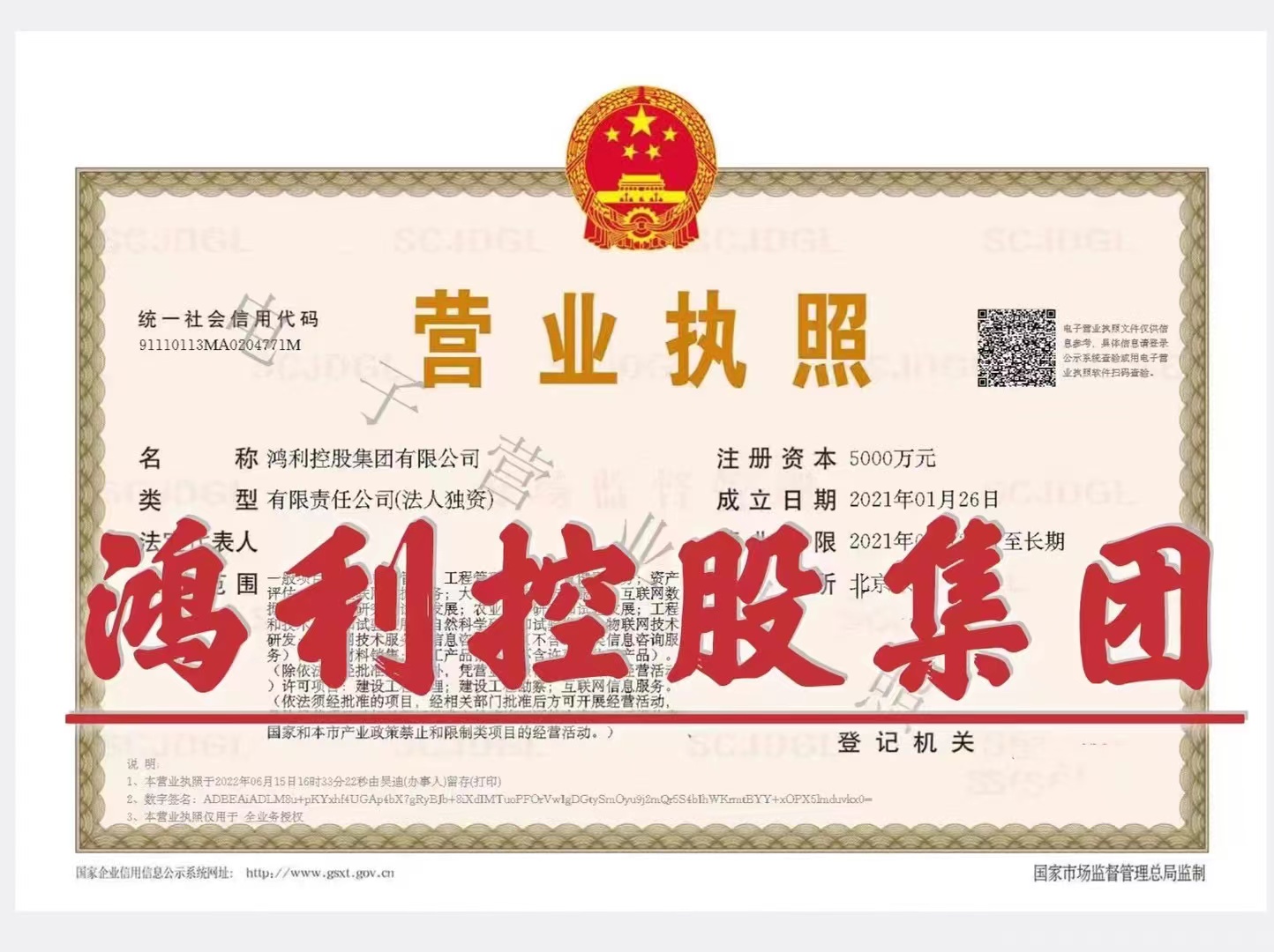 如何成立国家局控股集团公司鸿利控股集团有限公司转让  公司注册