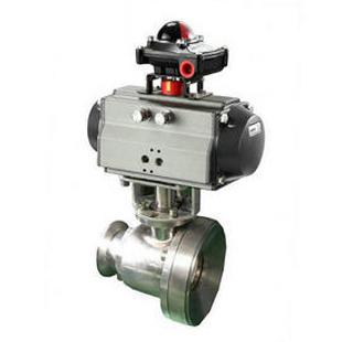 气动放料球阀  气动不锈钢放料球阀  气动卡箍式放料球阀  放料FEP衬里气动球阀