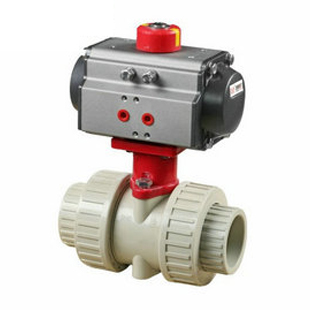 气动pp球阀  北京江森气动塑料球阀  气动活接球阀整体球阀  防腐气动pp调节型球阀