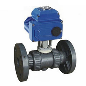 电动塑料法兰球阀  电动法兰塑料球阀  电动UPVC法兰球阀  防腐型球阀