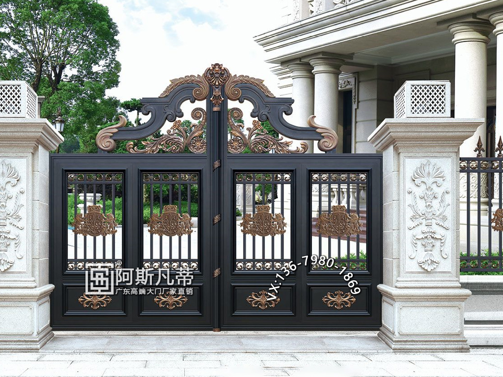 嘉兴庭院护栏别墅院子大门铝艺楼梯
