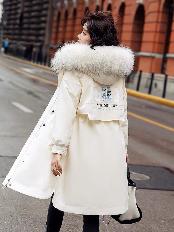 皮草派克服22冬季新款撤柜货源 保暖衣服批发
