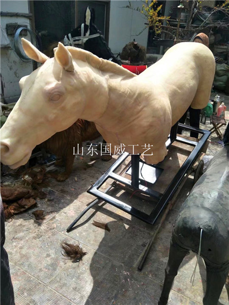 仿真野马生态展厅设计展览仿真野马标本模型  仿真野马展厅