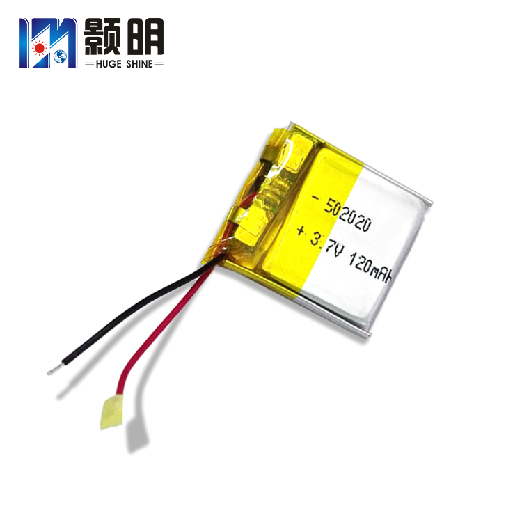 502020纯钴电池3.7V120mAh小夜灯智能穿戴电池  软包锂电池