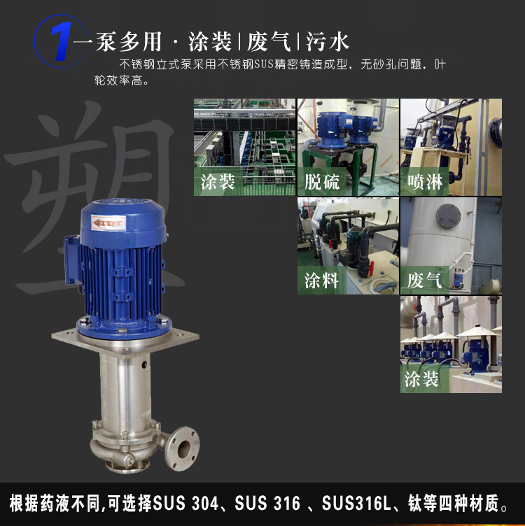 不锈钢立式泵  防腐泵