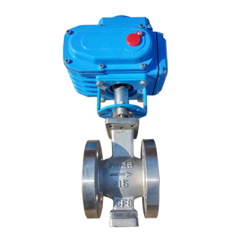 V型电动调节球阀  电动V型球阀  V型调节法兰电动球阀  电动V型切断球阀