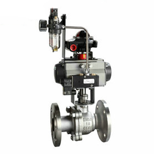 不锈钢气动球阀  气动不锈钢硬密封球阀  不锈钢法兰气动球阀  江森不锈钢气动球阀