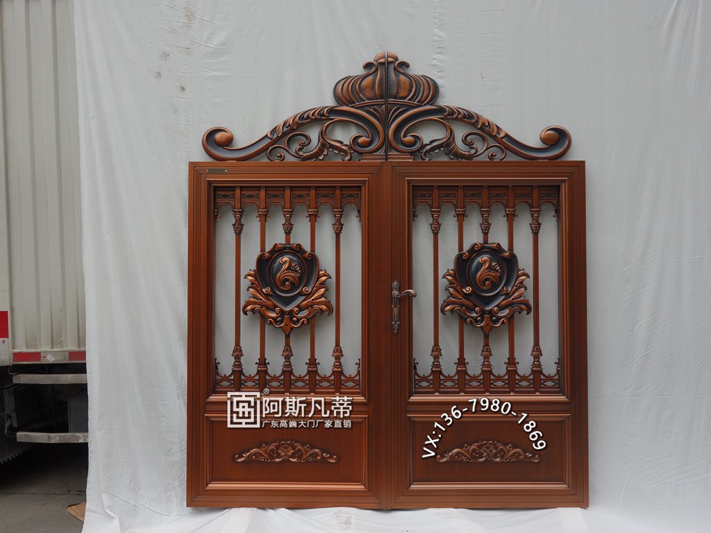 昆明铝艺楼梯扶手别墅庭院门铝艺门