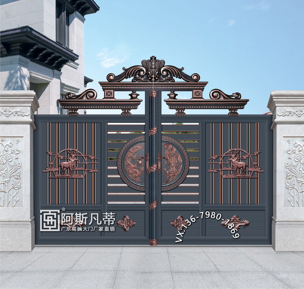 太原铝艺门农村小别墅围墙大门别墅门