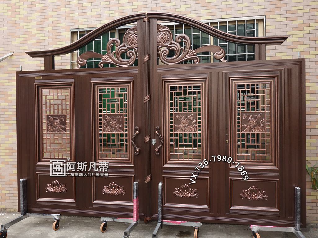 昆明铝艺楼梯扶手别墅庭院门铝艺门