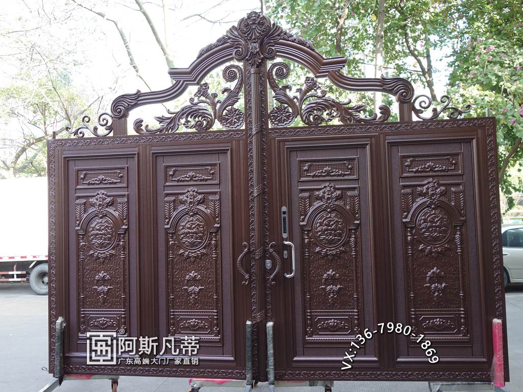 郑州别墅院墙大门效果图别墅防盗门