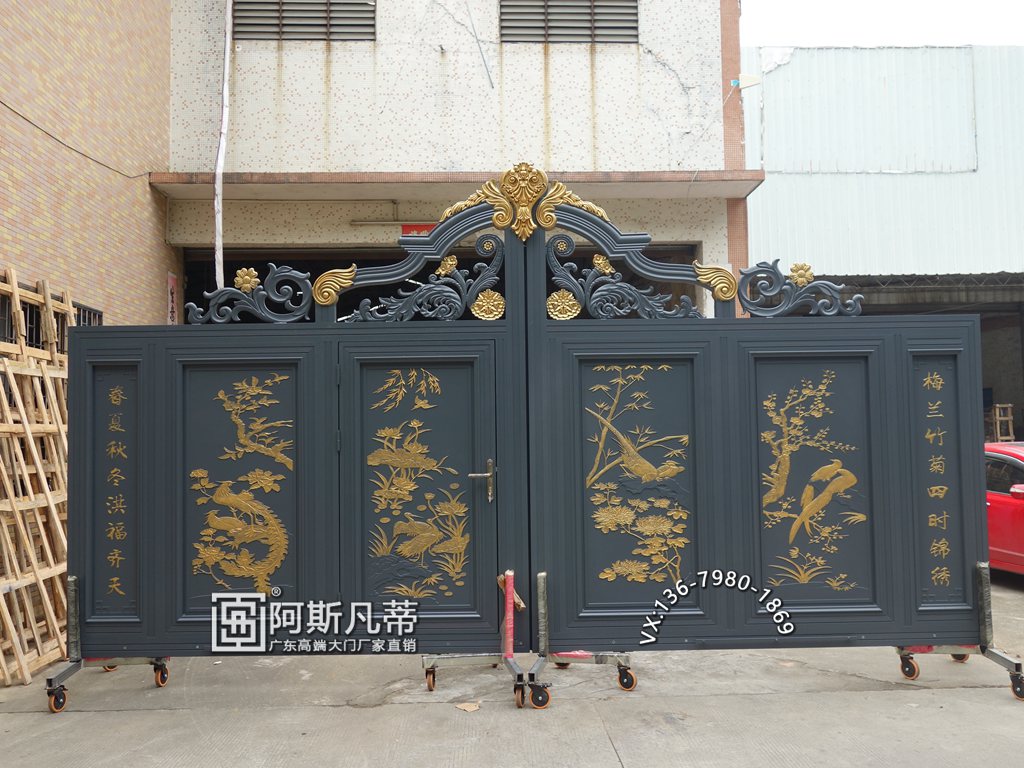 郑州别墅门厂家铝艺庭院门农村大门图片