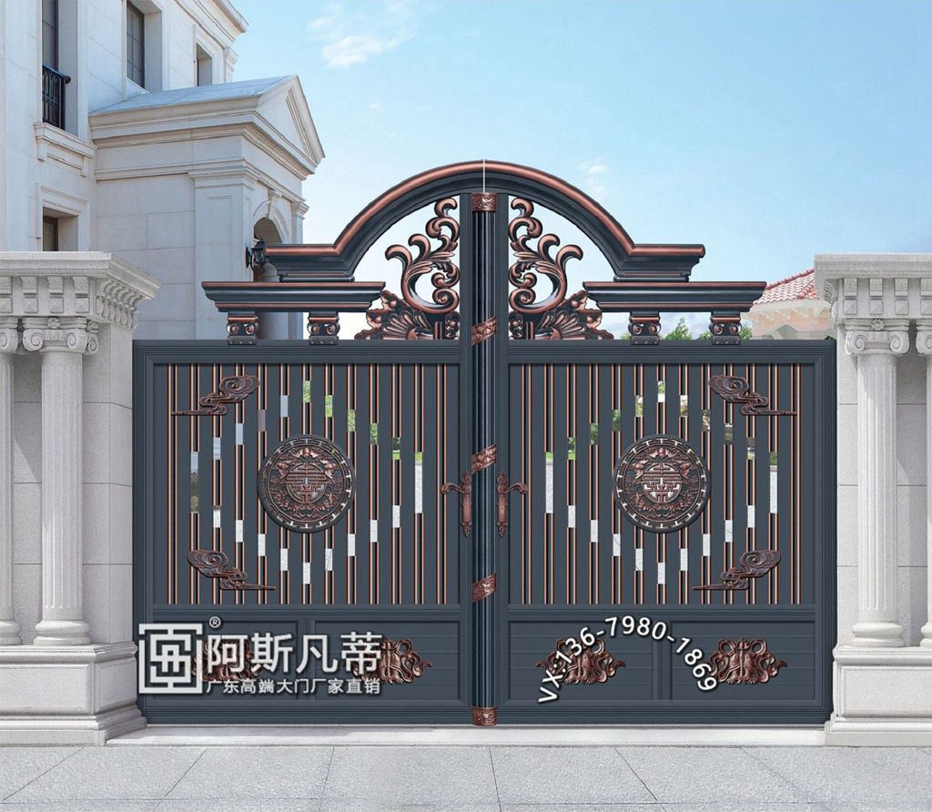 太原铝艺门农村小别墅围墙大门别墅门
