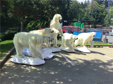 仿真白熊展厅模型布景  仿真白熊模型