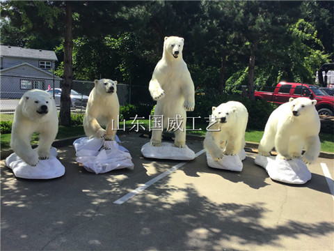 手工订制仿真北极熊标本模型  手工仿真北极熊