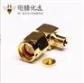 SMA公头射频线90度镀金焊接同轴线缆