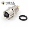 M8插座防水A型母座板端后锁焊线式直式8芯航空连接器