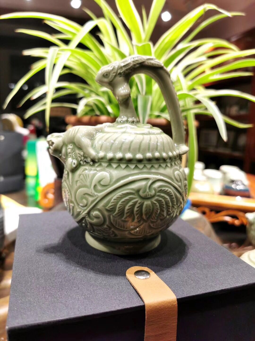 西安倒流壶，陕西特色茶具公道杯，凤鸣壶陶瓷礼品  陕西耀州瓷  西安耀州瓷工艺品