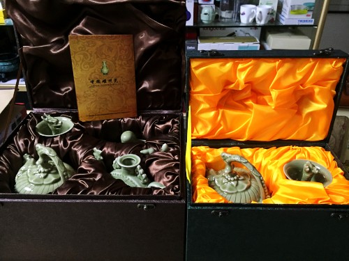西安倒流壶，陕西特色茶具公道杯，凤鸣壶陶瓷礼品  陕西耀州瓷  西安耀州瓷工艺品