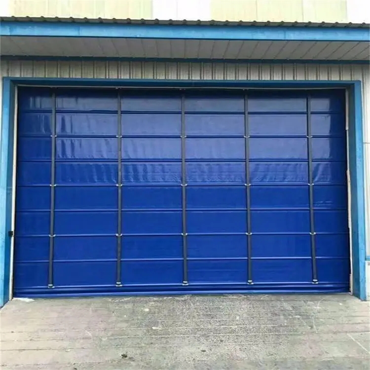 加一门业工业堆积门背带式大型防尘门电动软质卷帘门  堆积门价格