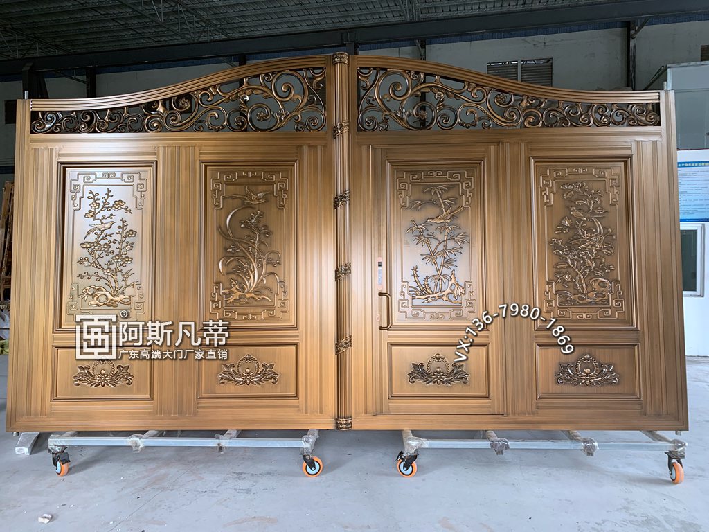 台州农村大门图片别墅电动大门铝艺楼梯