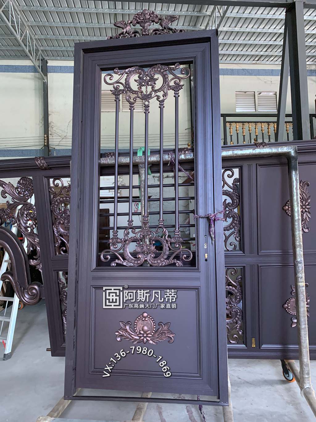 重庆铝艺楼梯扶手庭院护栏铝合金大门
