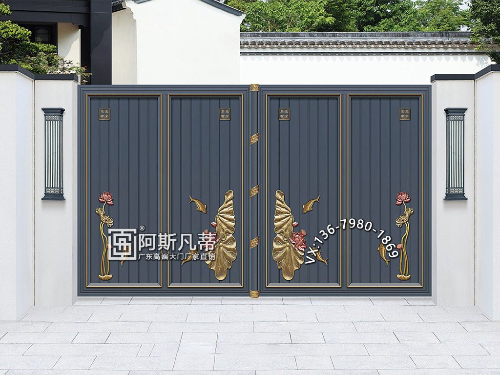 青岛铝艺别墅大门院子大门图片庭院护栏