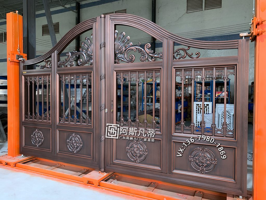 苏州别墅大门定制大门尺寸铝艺楼梯扶手