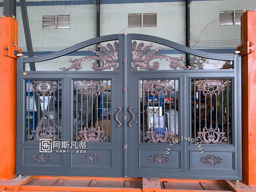 苏州别墅大门定制大门尺寸铝艺楼梯扶手