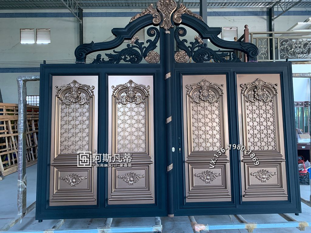 重庆铝艺楼梯扶手庭院护栏铝合金大门