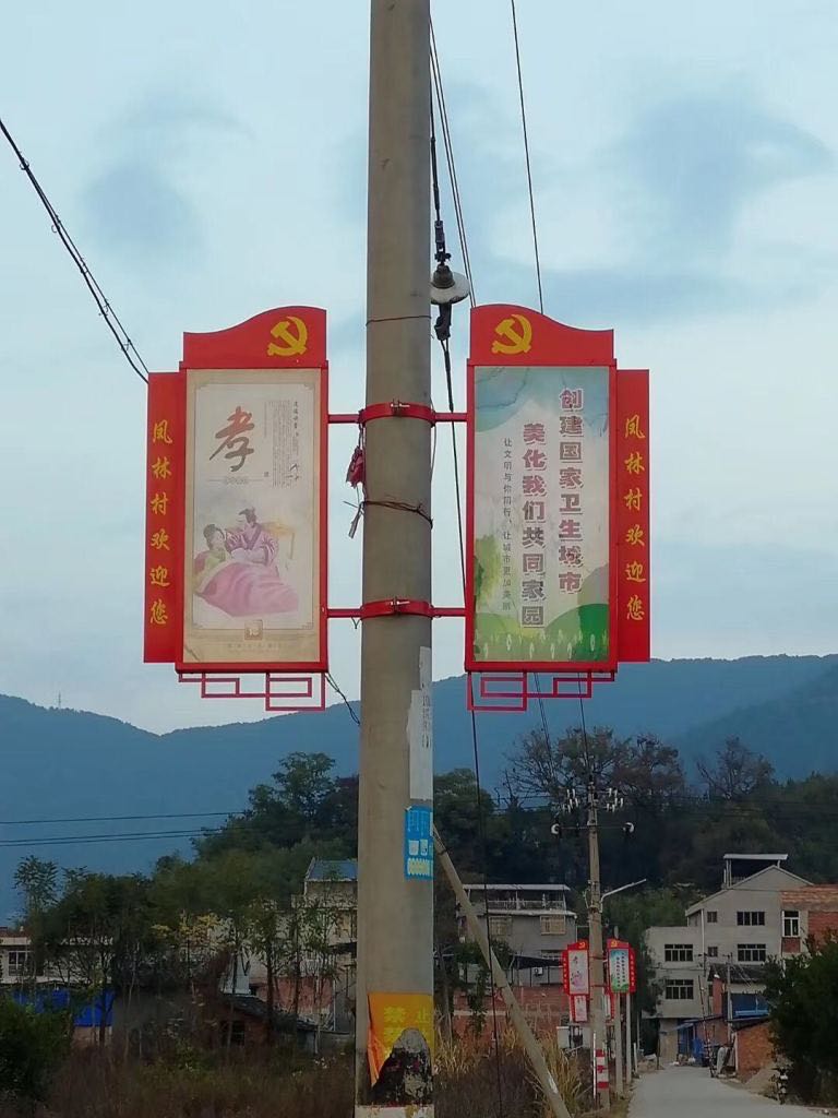 铝合金灯杆道旗架子  新款道旗  双臂道旗  单臂道旗