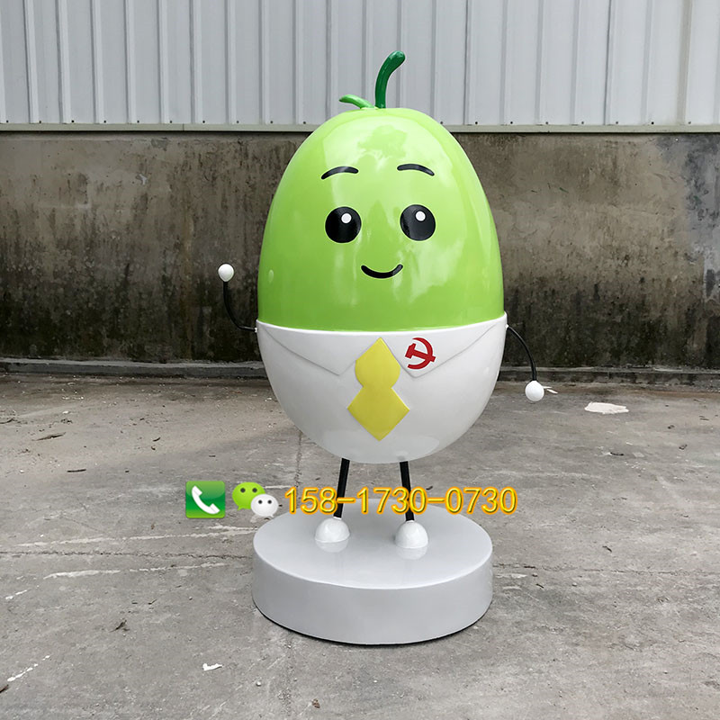 创意玻璃钢卡通水果雕塑园林果园景观美陈青枣红枣雕塑  动漫IP公仔造型  园林果园摆件小品