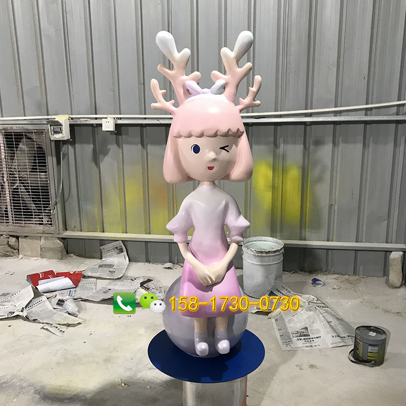 创意玻璃钢卡通美人鱼雕塑商场广场景观小品动漫IP公仔  玻璃钢卡通雕塑  动漫IP公仔造型  价格美陈小品定制