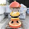 创意玻璃钢卡通橘子橙子雕塑动漫IP公仔造型彩绘人物