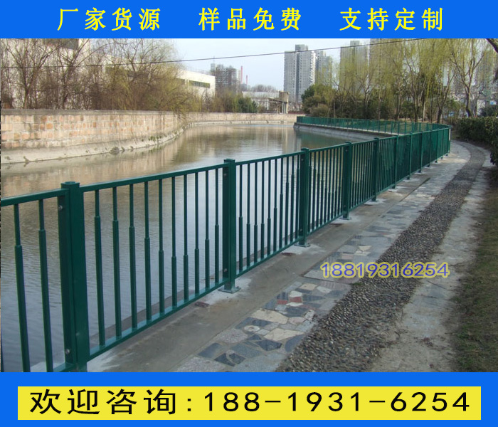 佛山不锈钢复合管护栏厂家 广州郊区河道边护栏  城市河道护栏厂家