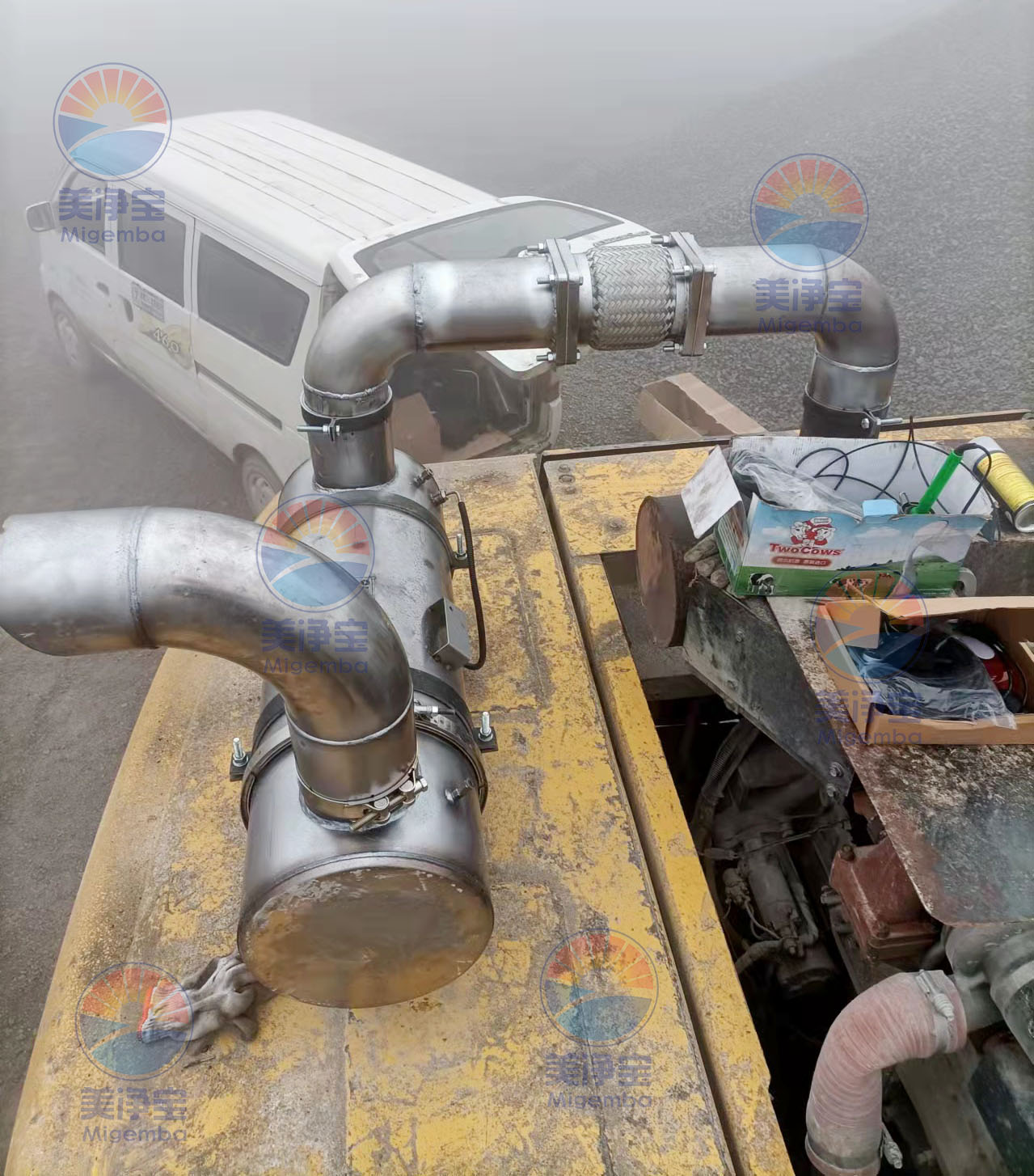 工程机械尾气净化器非道路移动机械DPF颗粒捕集器  装载机尾气净化器  非道路车颗粒捕集器