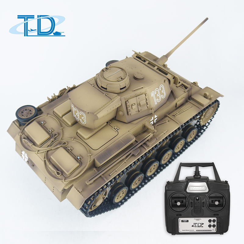 1/16遥控坦克德国3号GermanPanther3  冒烟对战充电坦克  仿真坦克模型  亲子互动坦克玩具