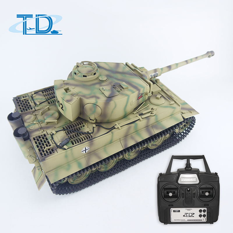 1:16遥控坦克德国虎I后期型TigerⅠ  冒烟对战充电坦克  仿真坦克模型  亲子互动坦克玩具