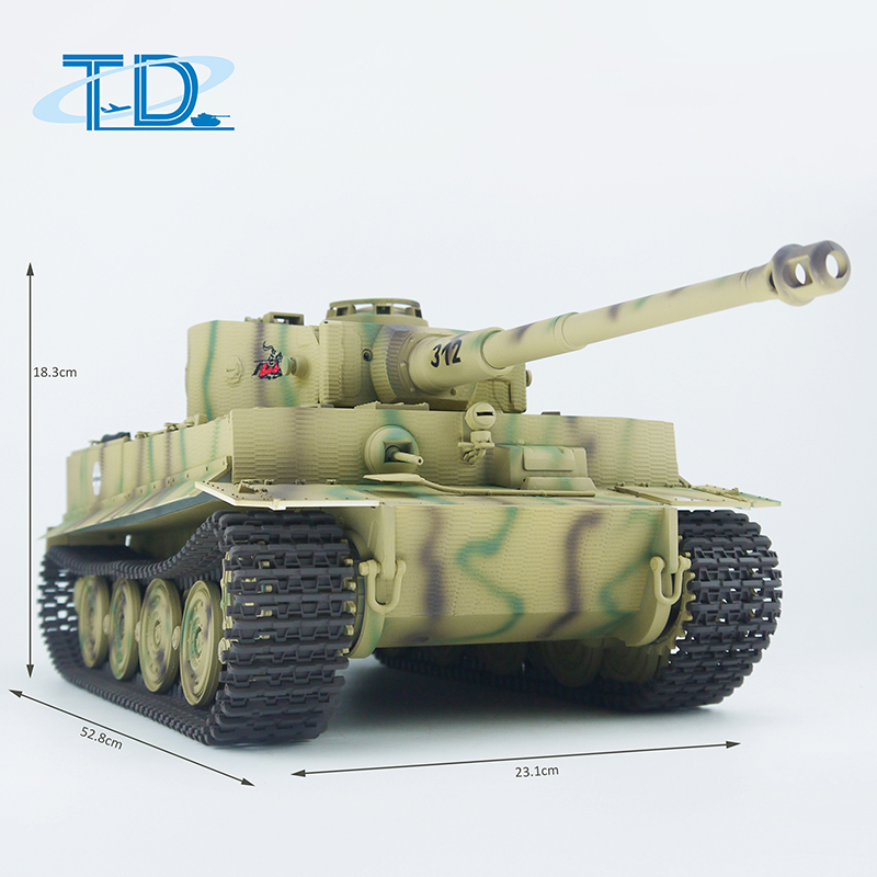 1:16遥控坦克德国虎I后期型TigerⅠ  冒烟对战充电坦克  仿真坦克模型  亲子互动坦克玩具