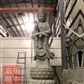 石雕观音菩萨站像寺庙佛像摆件汉白玉石材寺院人物雕塑