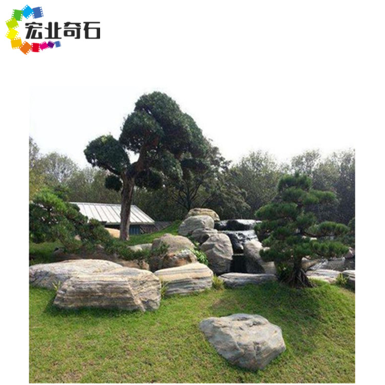 吨位泰山石假山石材 庭院泰山石造景  泰山石多少元一吨
