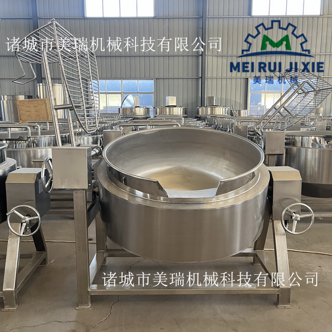 猪肘子卤煮锅 蒸汽加热夹层锅 食堂熬粥夹层锅