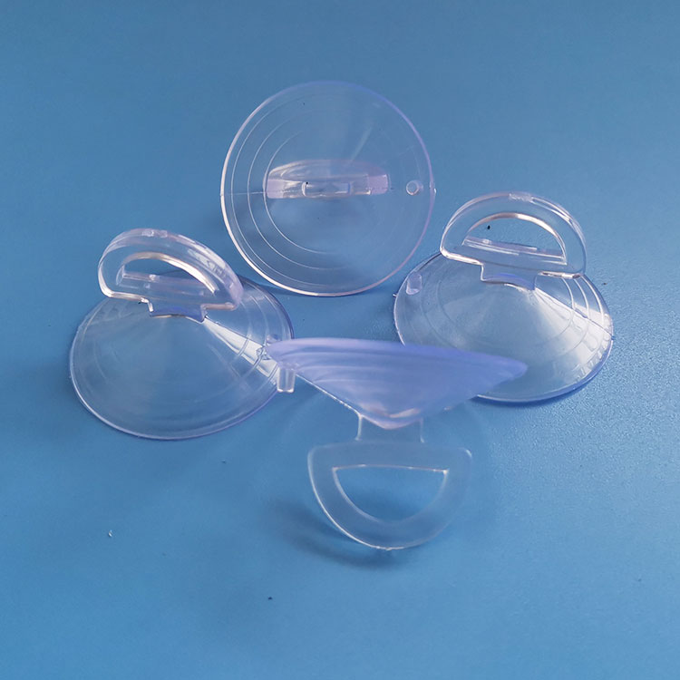 龙三供应 玻璃吸盘35mm半圆拉环吸盘圆形透明吸盘