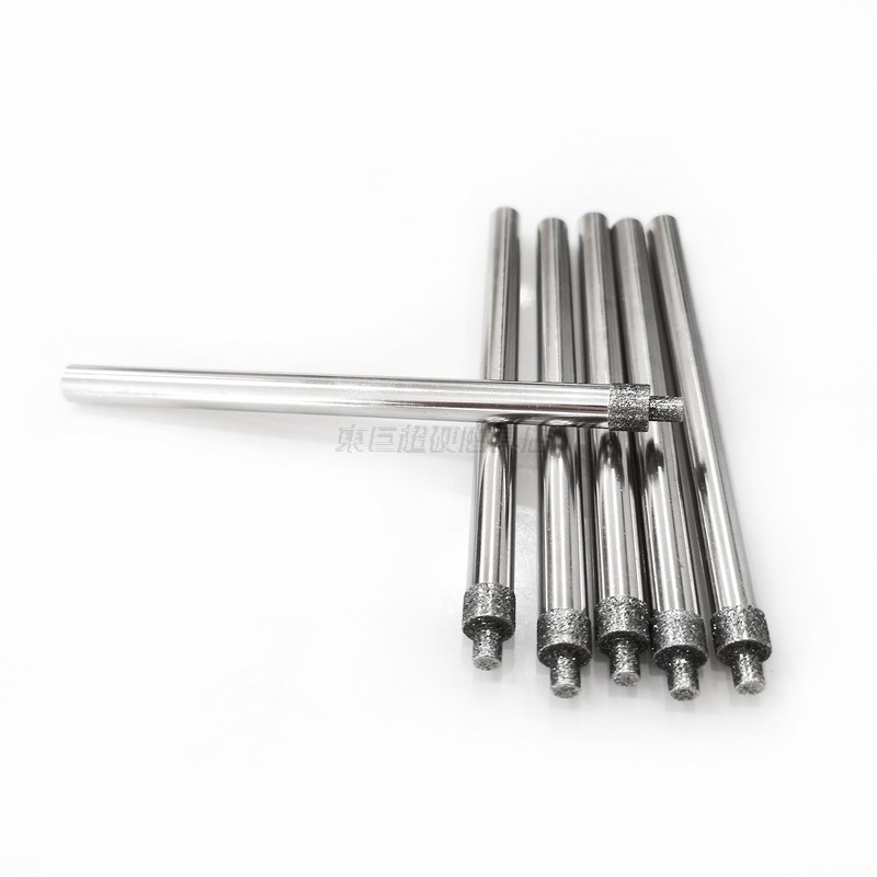 定制异型金刚石打磨棒7.5mm 加长合金磨头碳纤维去毛刺  异型金刚石磨头