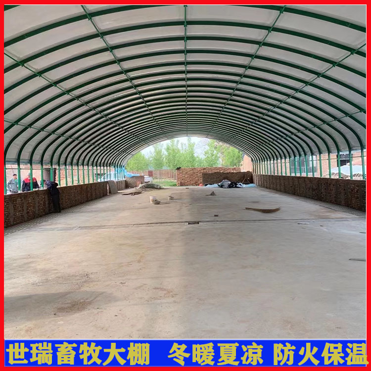 养兔大棚建设 兔舍大棚搭建 钢架养殖兔棚施工安装