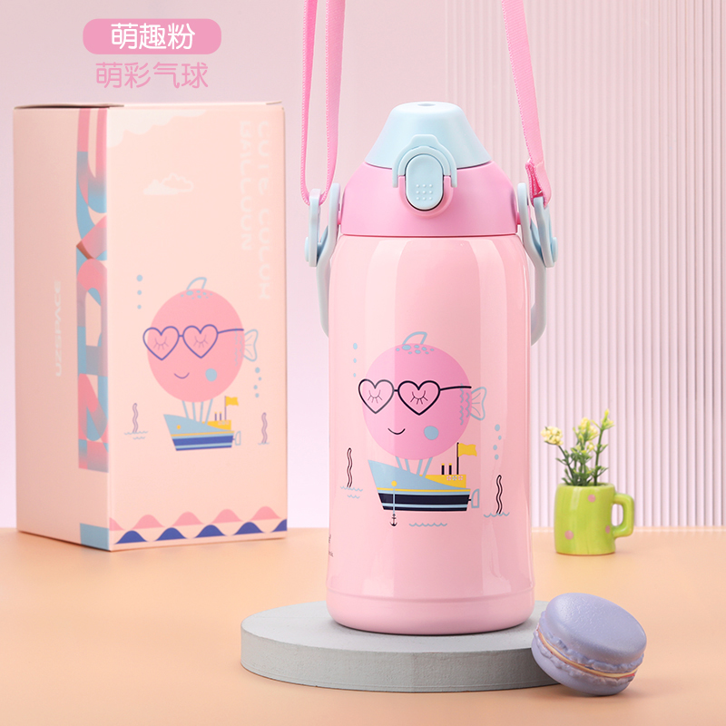 UZSPACE萌系儿童不锈钢保温杯  水杯代理  儿童水杯