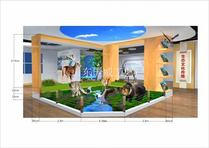 仿真野生动物标本栖息地布景复原动物模型展厅设计  仿真动物展厅布景  仿真动物栖息复原