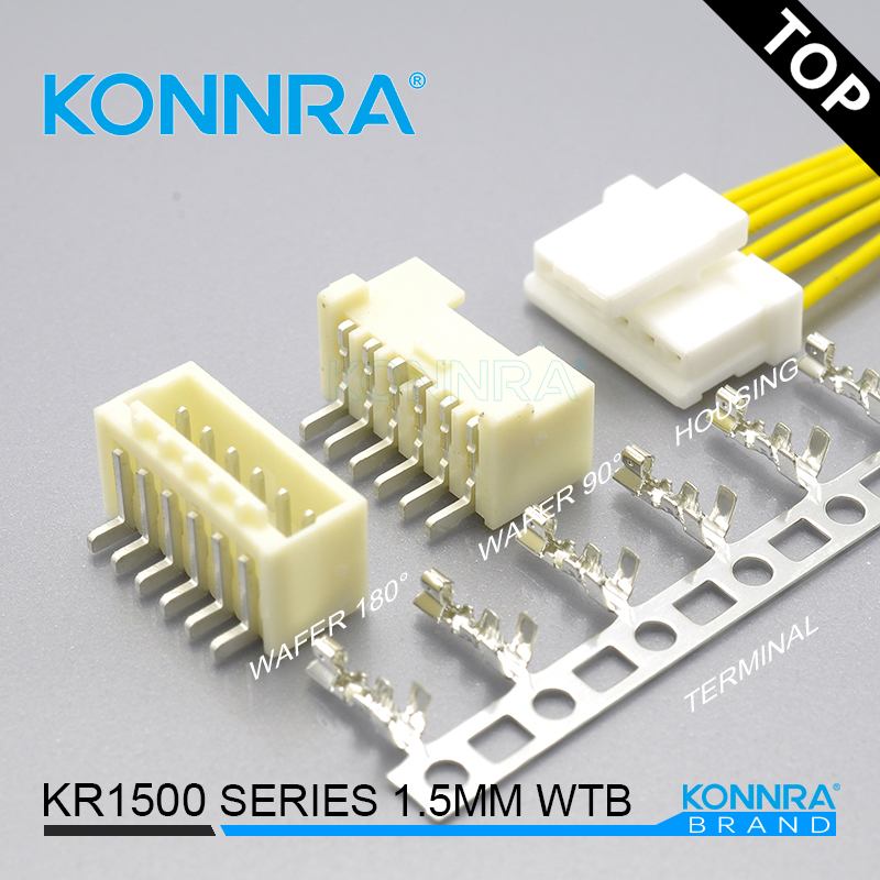 MX1.5端子线单排带锁扣连接件1.5mm间距87437  康瑞连接器  莫仕连接器