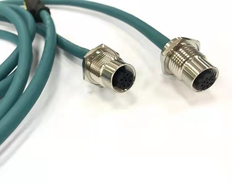 科迎法电气M12连接器 4芯S编码电源连接器  M12电源连接器  M12接插件