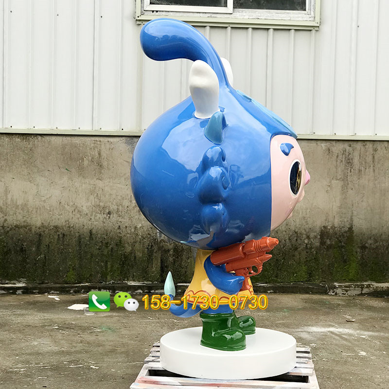 创意玻璃钢卡通龙雕塑动物吉祥物公仔商场广场美陈摆件  创意吉祥物公仔  广场商场美陈摆件